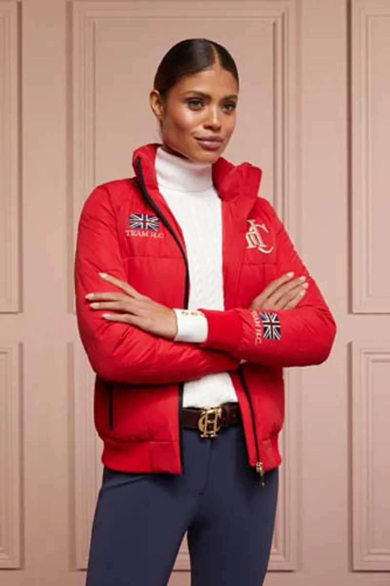 Holland Cooper Team Padded Jacket Ladies in Heritage Red-2